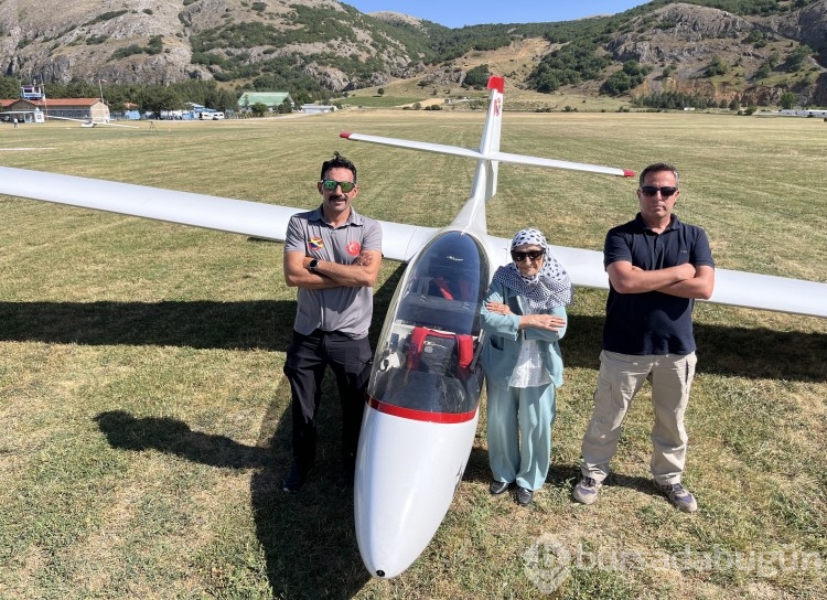 83 yaşındaki Mürüvvet Teyze 'nin hayali gerçek oldu! 700 metreyle gökyüzüyle buluştu...