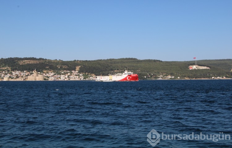  Oruç Reis Çanakkale Boğazı'ndan sonra Marmara Denizi'nde...