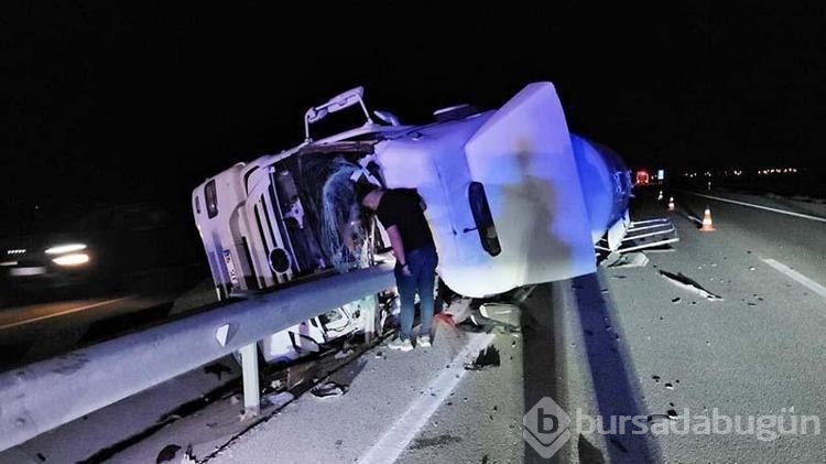 Tanker devrildi şoför öldü!