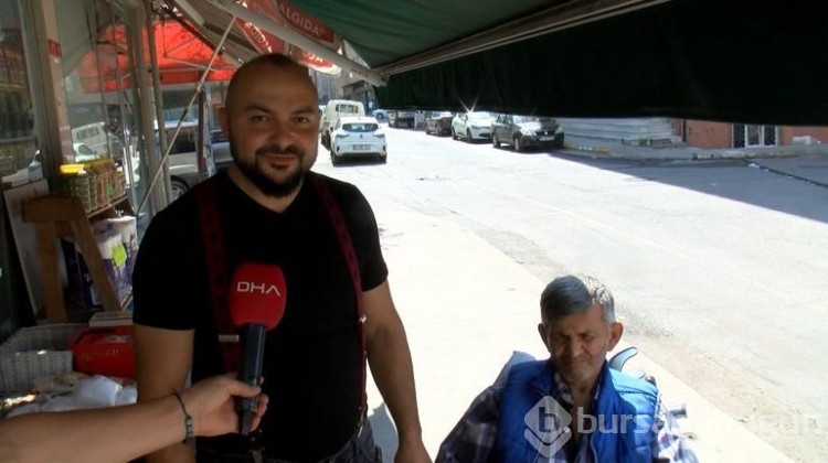 Tekerlekli sandalye ile kaldırımdan düştü yardımına insanlar yetişti!
