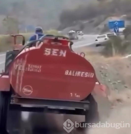Patlak tekerle mücadeleyi bırakmadı! 