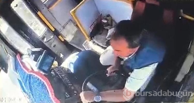 Otobüs şoförü kalp krizi geçirdi! Kazadan son anda dönüldü