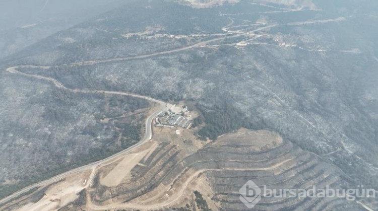 Bursa'da yanan ormanlar dronla görüntülendi!