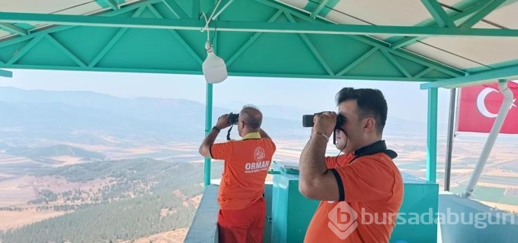 Gaziantep'te orman yangınlarına karşı görevliler gözetleme yapıyor!