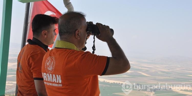 Gaziantep'te orman yangınlarına karşı görevliler gözetleme yapıyor!
