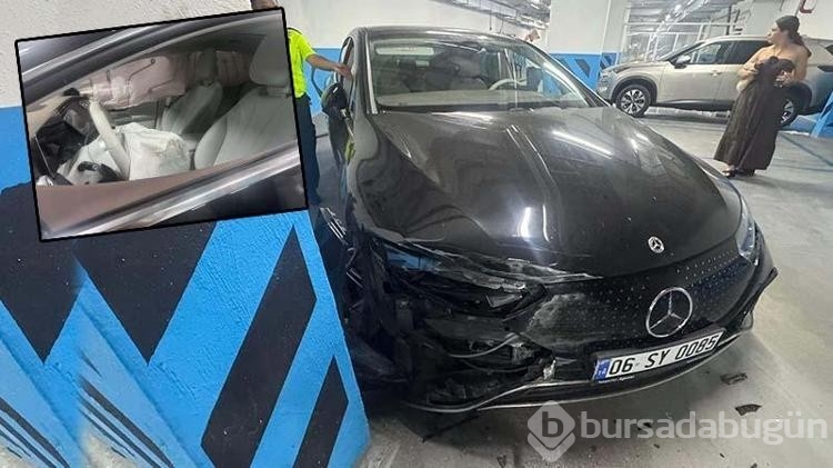 Vale müşterinin pahalı otomobiliyle otoparkta kaza yaptı!