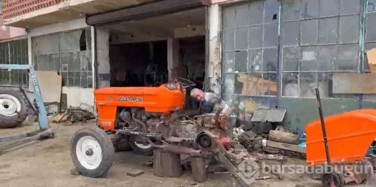 Yangın bölgesine su taşırken hasar gören traktörü tamir ettirdi!