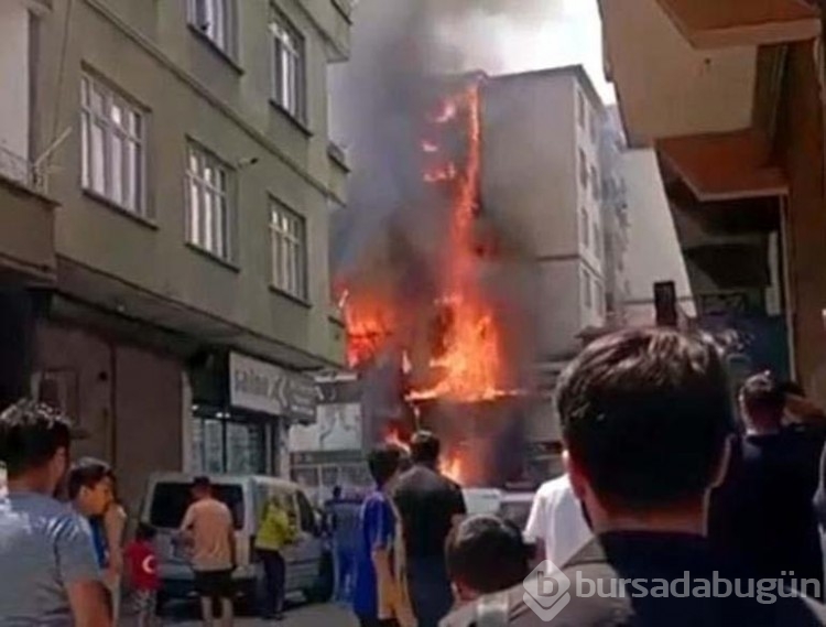 Gaziantep'de 5 katlı binada yangın çıktı