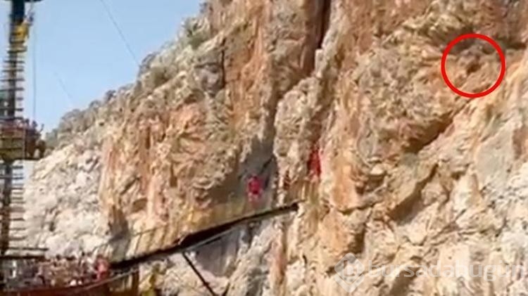 3 gündür kayalıkta mahsur olan keçiyi tekneciler kurtardı