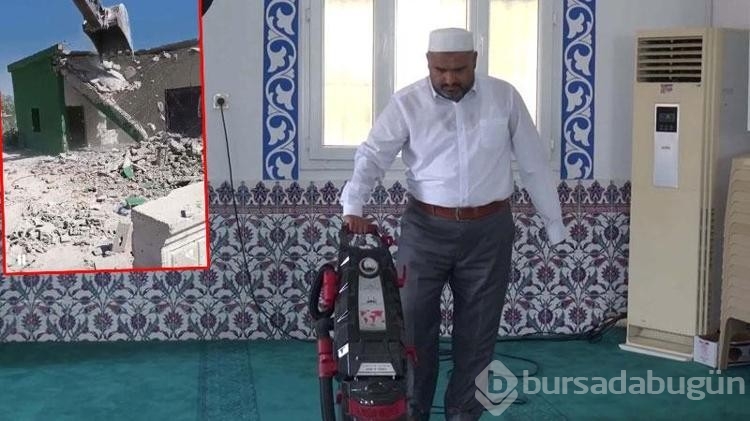 Engelli imam depremde yıkılan camiyi yeniden inşa etti