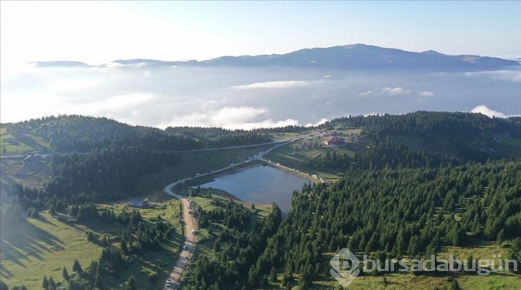 Hem türbesi, hem manzarası var: Bu yayla bulutlara komşuluk yapıyor! Turistler akın ediyor...