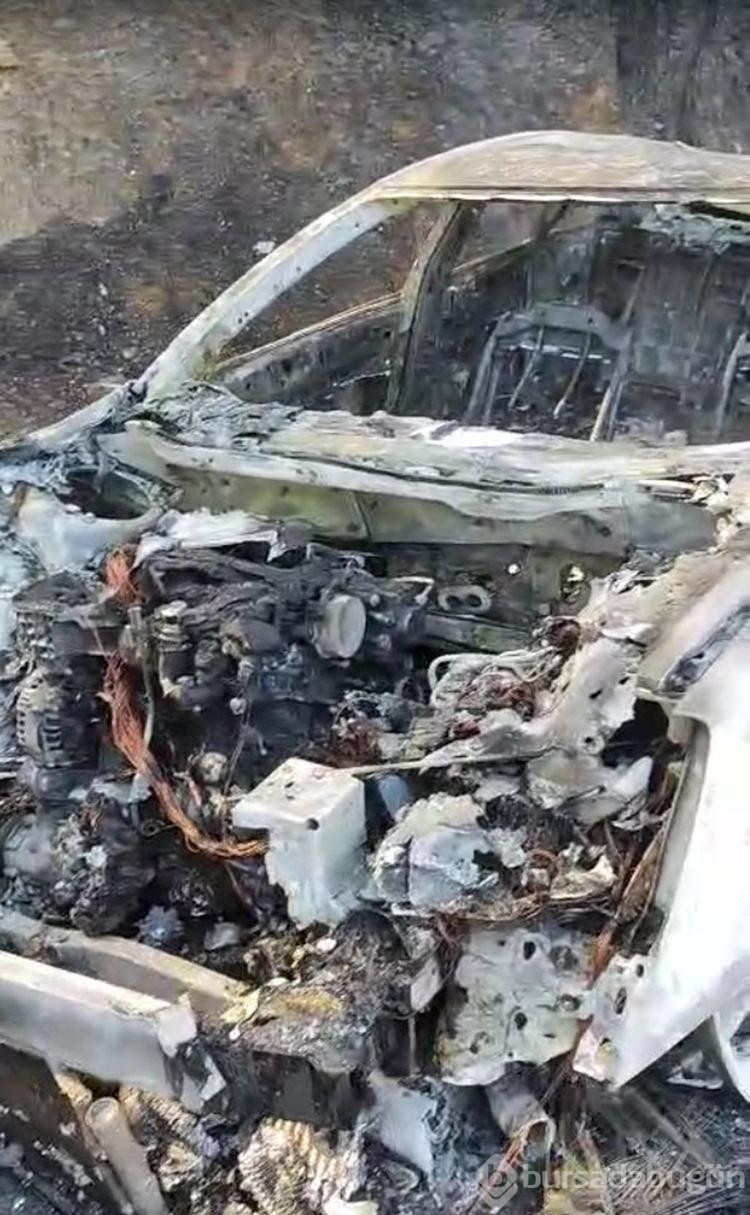 Park halindeki otomobilde çıkan yangın ormana da sıçradı