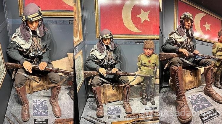 Üsteğmen Kara Fatma'nın manken canlandırması memleketi Erzurum'da sergide