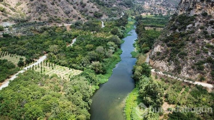 Hatay'ın saklı cenneti Aknehir dronla görüntülendi