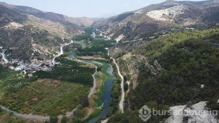 Hatay'ın saklı cenneti Aknehir dronla görüntülendi
