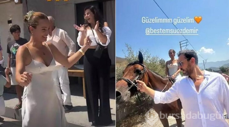 Bestemsu Özdemir ve Ersin Görkem evleniyor! damat gelini atla Aldı... işte ilk kareler