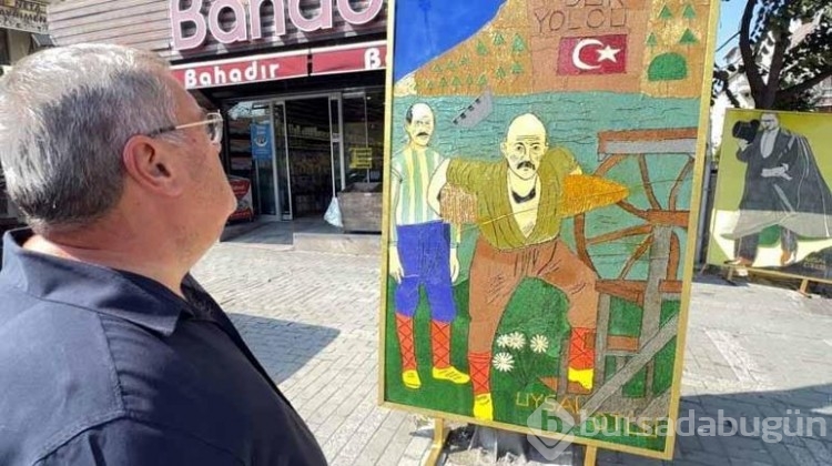 Seyit Onbaşı tablosunu boncuklarla yaptı