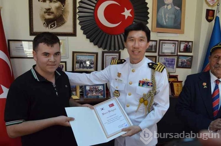 Güney Kore Savunma Ataşesi Lee, Aksaray'ın hayattaki tek Kore gazisini ziyaret etti
