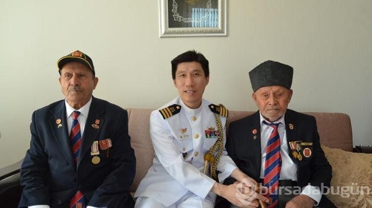 Güney Kore Savunma Ataşesi Lee, Aksaray'ın hayattaki tek Kore gazisini ziyaret etti
