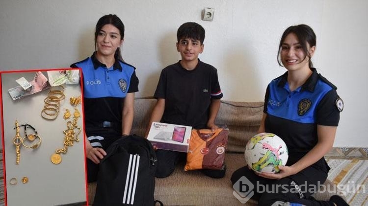 14 yaşındaki Ömer, çöpün yanında bulduğu 1,6 milyon liralık altını polise teslim etti