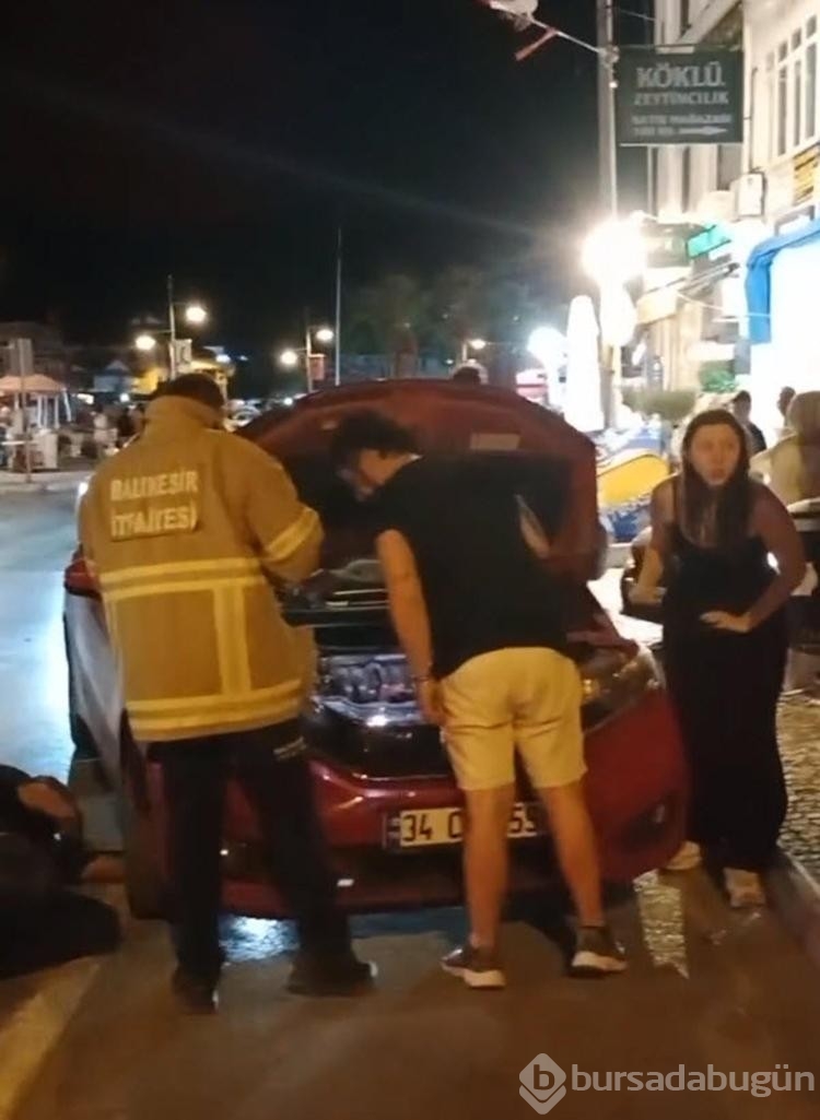 Kedi otomobil motoruna sıkıştı! İtfaiye ekipleri kısa sürede kurtardı