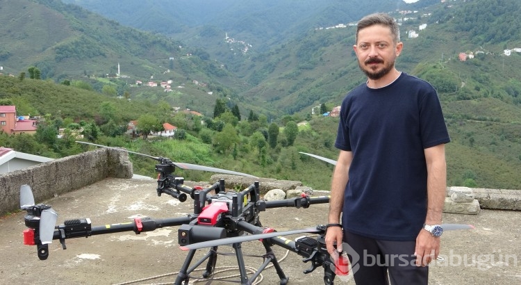 1 günlük işi 1 saatte yapıyorlar! Karadenizli çiftçinin derdine dronlu çözüm