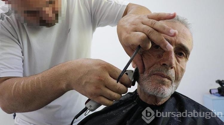 Denetimli serbestlik yükümlülerinden yaşlılara ücretsiz tıraş