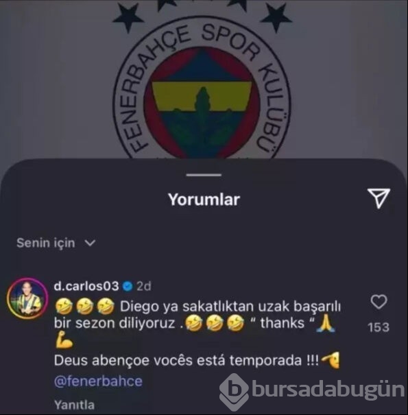 Sosyal medyada gündem oldu! Diego Carlos'tan Fenerbahçe'ye çok konuşulacak cevap