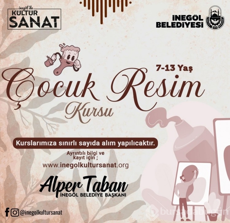 İnegöl Belediyesi'nin Kültür Sanat Kurslarında Kayıtlar Başladı