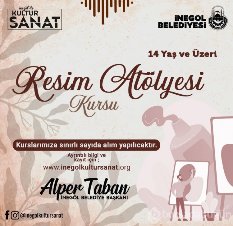 İnegöl Belediyesi'nin Kültür Sanat Kurslarında Kayıtlar Başladı