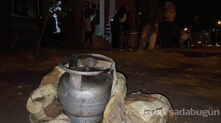 Karaman'da alev topuna dönen piknik tüpü korkuttu