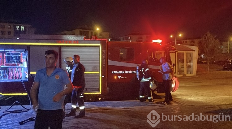 Karaman'da alev topuna dönen piknik tüpü korkuttu