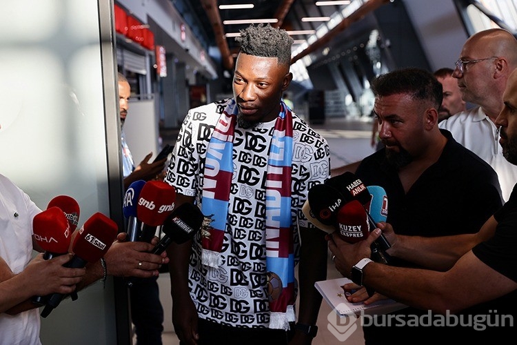 Trabzonspor'un kiralık olarak kadrosuna kattığı Andre Onana, Trabzon'a geldi