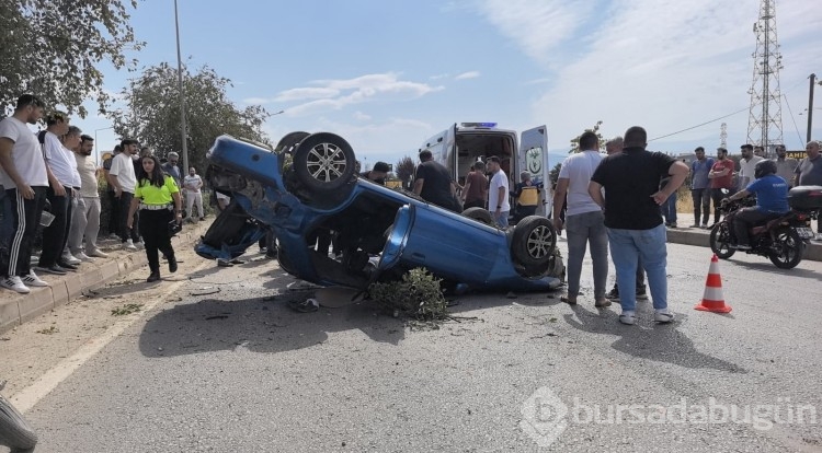Takla atan araç karşı yöne geçti