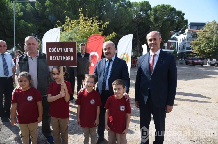 ''Her Çocuk Bir Fidan'' etkinliği için öğrenciler fidan dikti