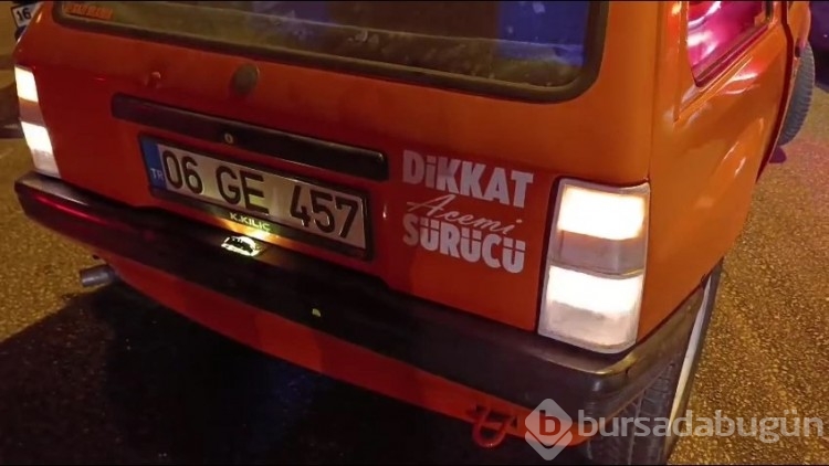 Bursa'da drift yapan araç ile motosiklet çarpıştı