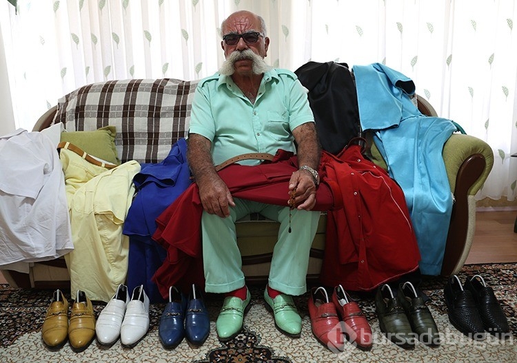 Nevşehir'in "renkli pala"sı 50 yıldır tek renkli giysilerle geziyor