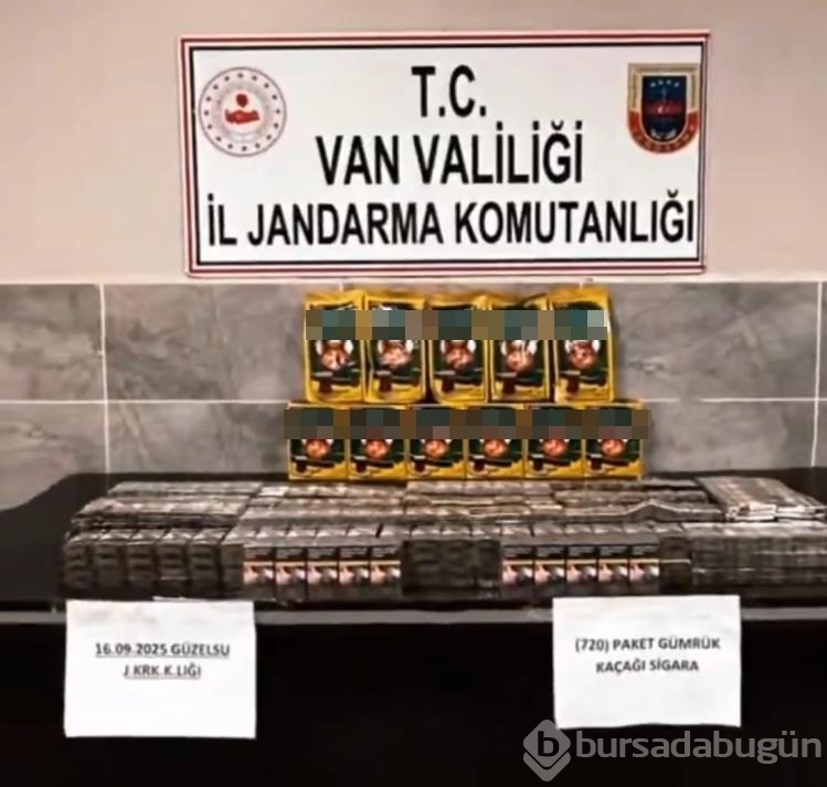 Van'da 720 paket kaçak sigara ele geçirildi