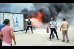 Osmaniye'de konteyner kentte yangın
