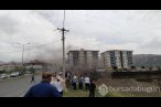 İş makinesinin zarar verdiği doğal gaz borus...