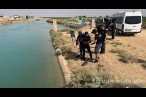 Yasak olmasına rağmen sulama kanalına girdi ...