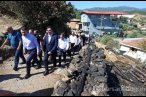 Yanan köy evlerinin temel atma süreci artık ...