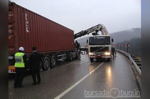 Bursa-İstanbul yolu 2 saat kapandı