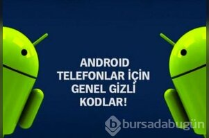 Android telefon ekranına bunları yazınca...