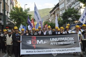 Bursa'da, Soma için yürüyüş yapıldı
