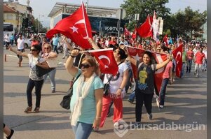 Bursa'da teröre tepki yürüyüşü	