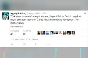 Ünlülerin Memduh Ün paylaşımları