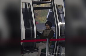 Arap turistlerin teleferik keyfi