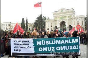 ''Üniversiteli Müslümanlar''a Beyazıt'ta saldırdılar