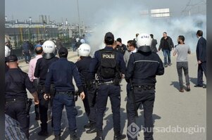 Bursa'da emekçilere biber gazıyla müdahale edildi!